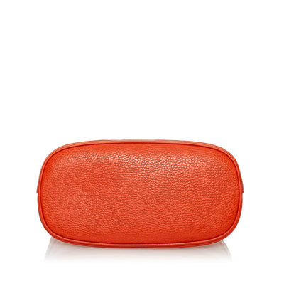 Gucci Orange Leather GG Charm Dome Two Way Satchel Bag