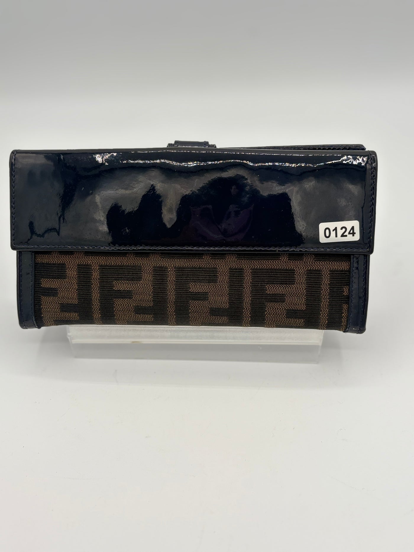 Fendi Zucca Long canvas and leather wallet
