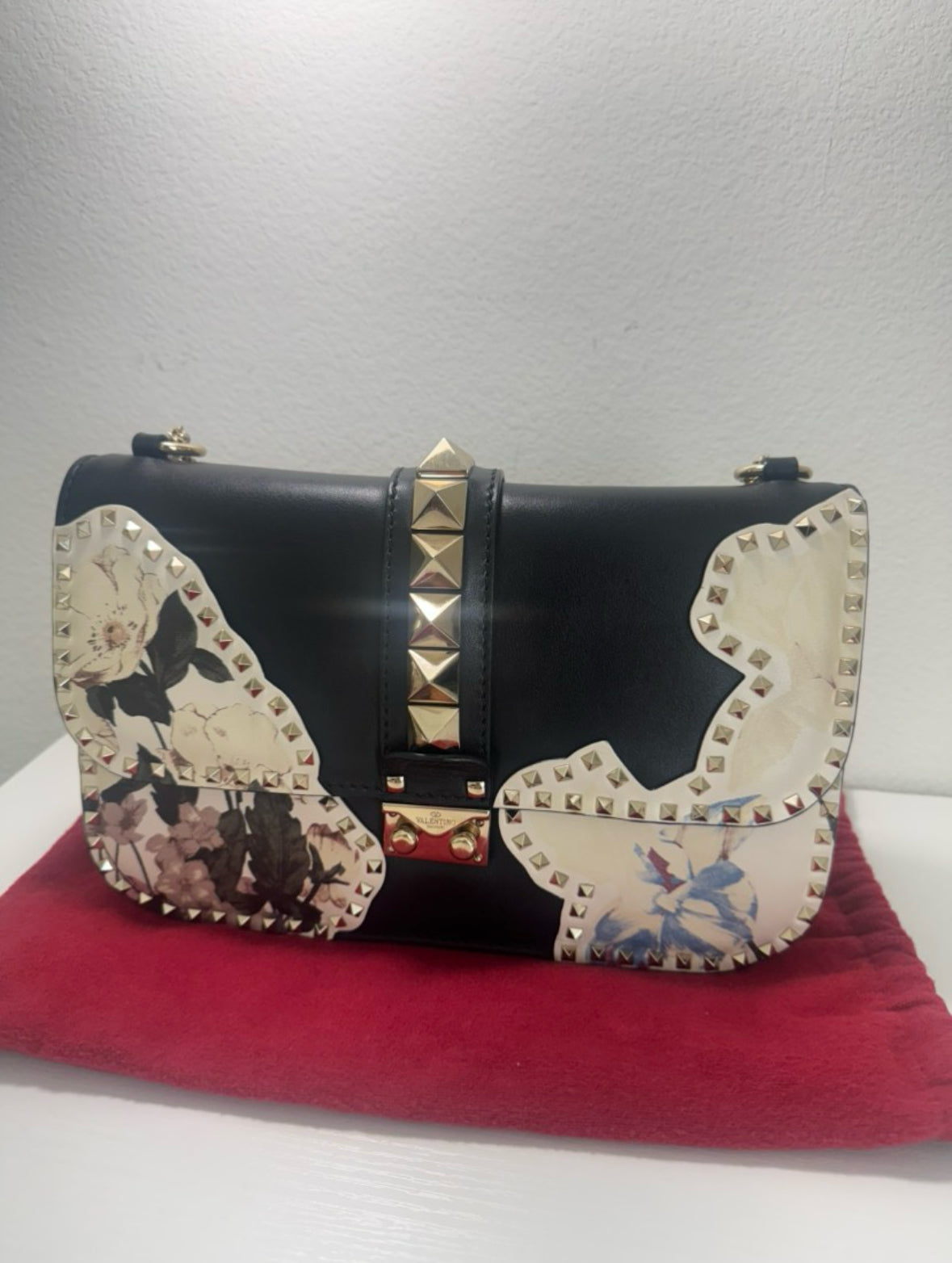 Valentino Glam Lock Small Kimono 1997 Print Shoulder Bag – Preowned