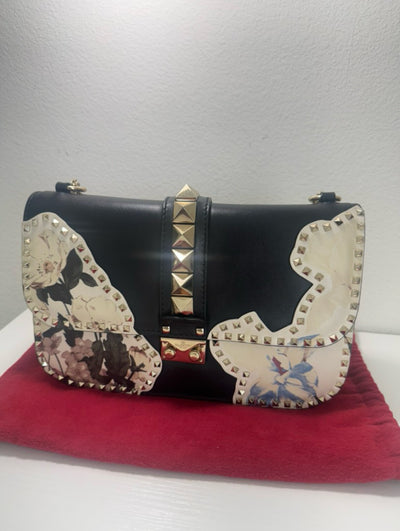 Valentino Glam Lock Small Kimono 1997 Print Shoulder Bag – Preowned