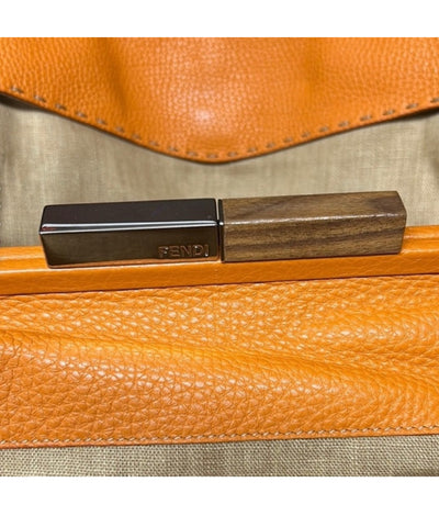 Fendi Selleria Orange Leather Handbag – Authentic, Handcrafted Italian Luxury