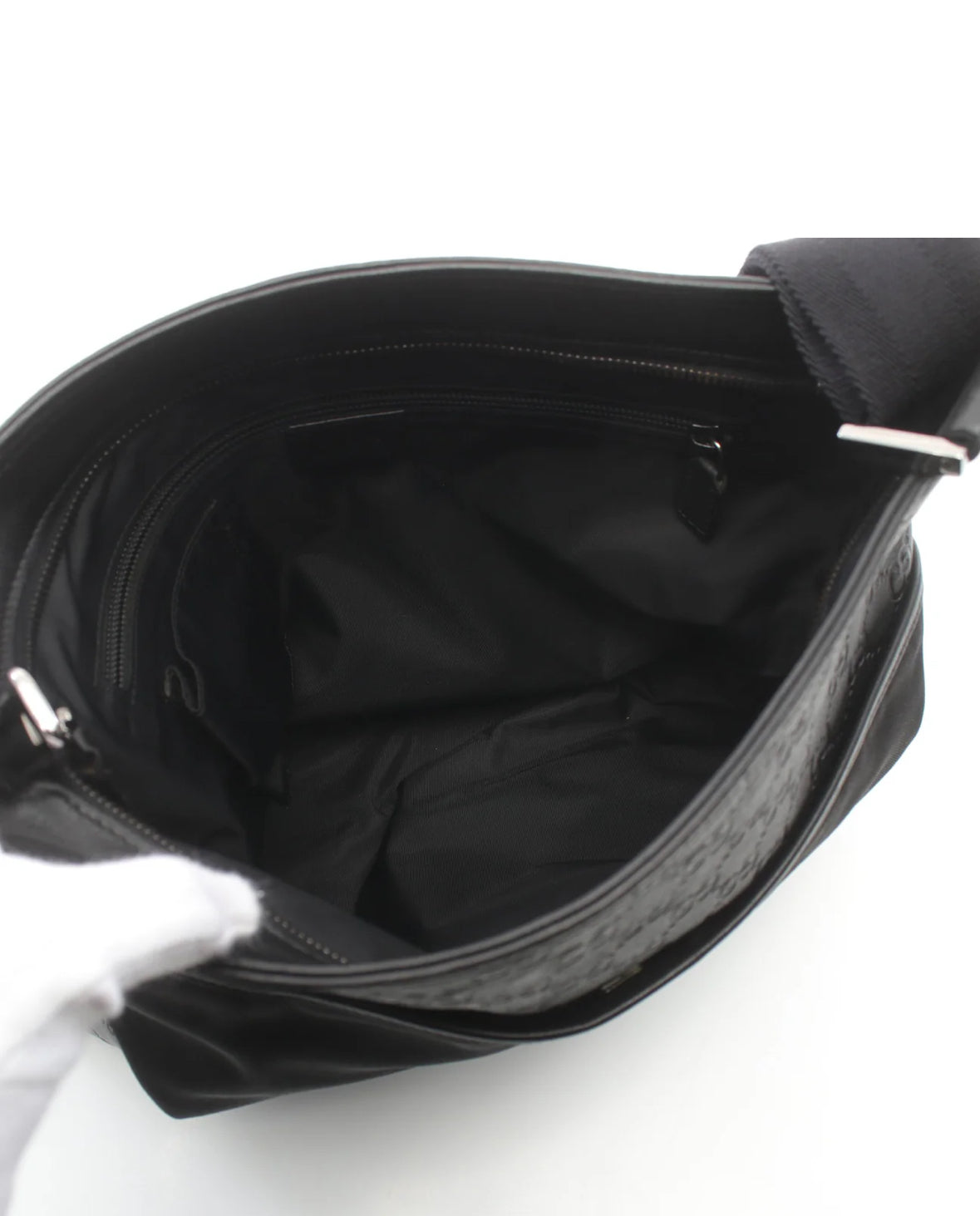 Gucci Black Leather and Nylon Crossbody bag