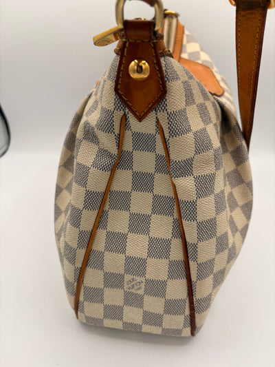 Louis Vuitton Siracusa MM Damier Azur Handbag with Dustbag