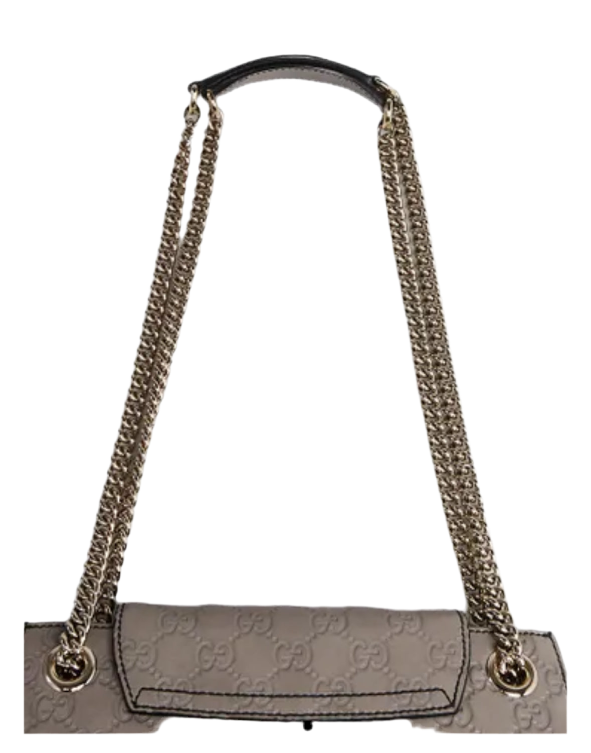 Gucci Emily Chain Flap Shoulder Bag Guccissima Leather Medium