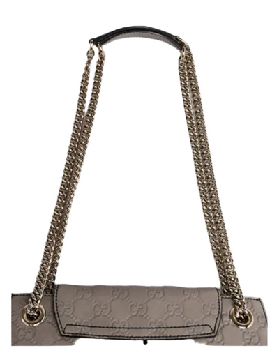 Gucci Emily Chain Flap Shoulder Bag Guccissima Leather Medium