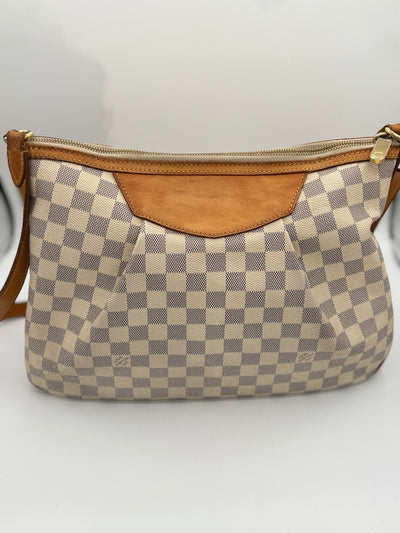 Louis Vuitton Siracusa MM Damier Azur Handbag with Dustbag