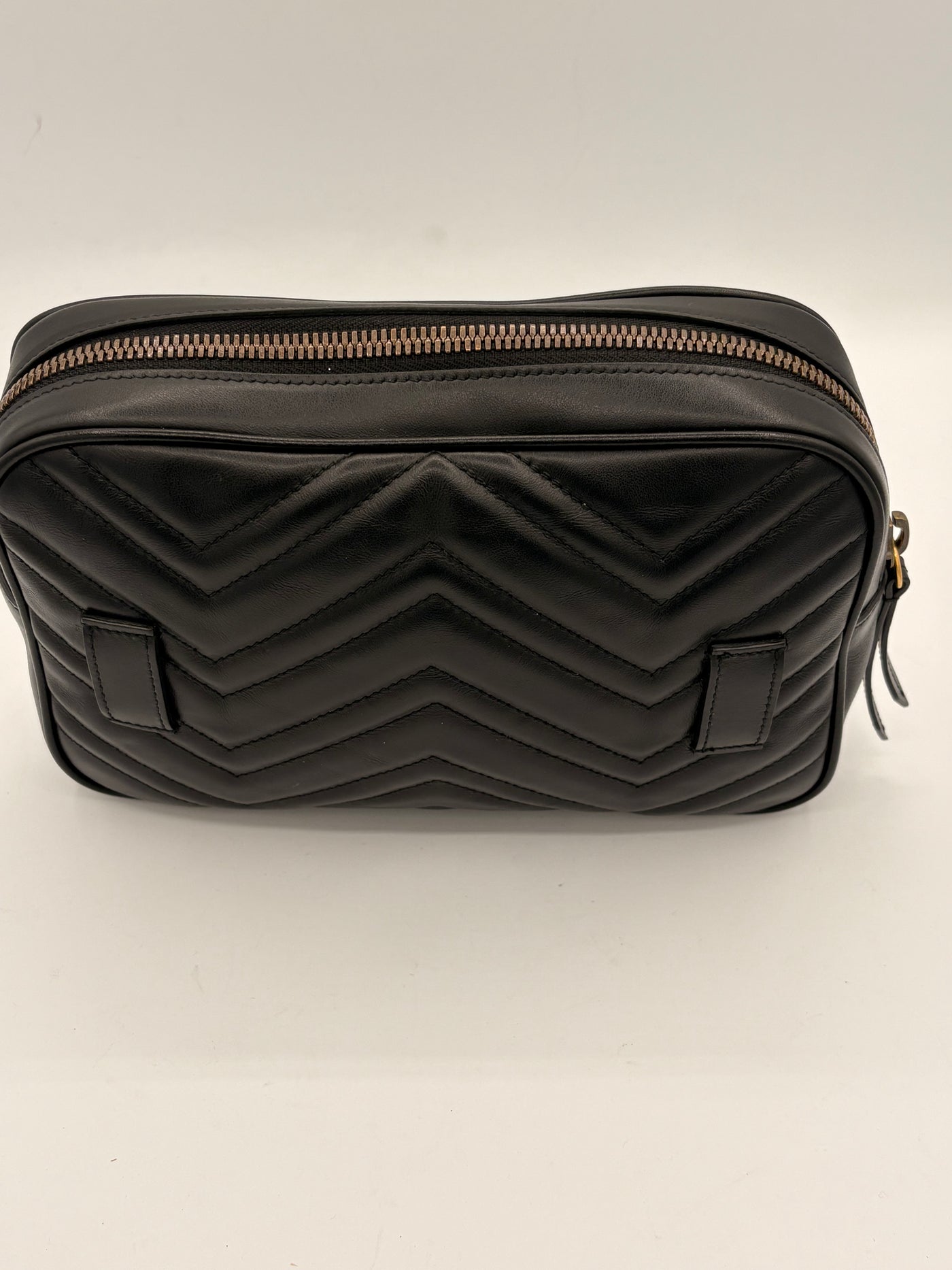 Calfskin Matelasse Unisex GG Marmont Belt Bag 80 32 Black