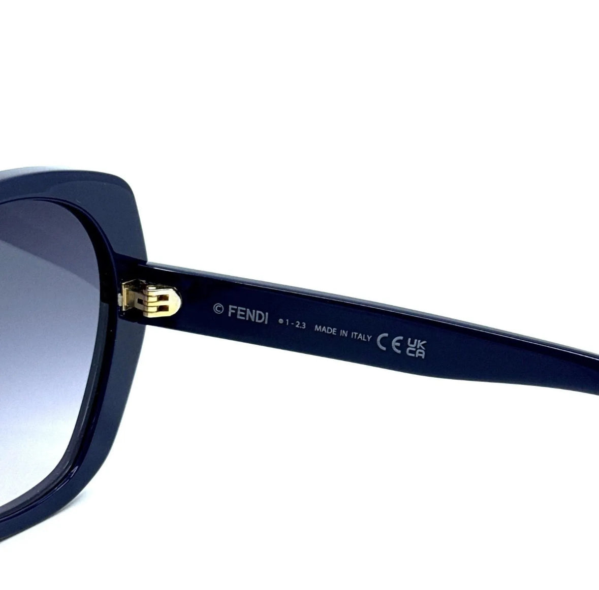 Fendi  Oversized Sunglasses – Navy Blue with Gradient Lenses