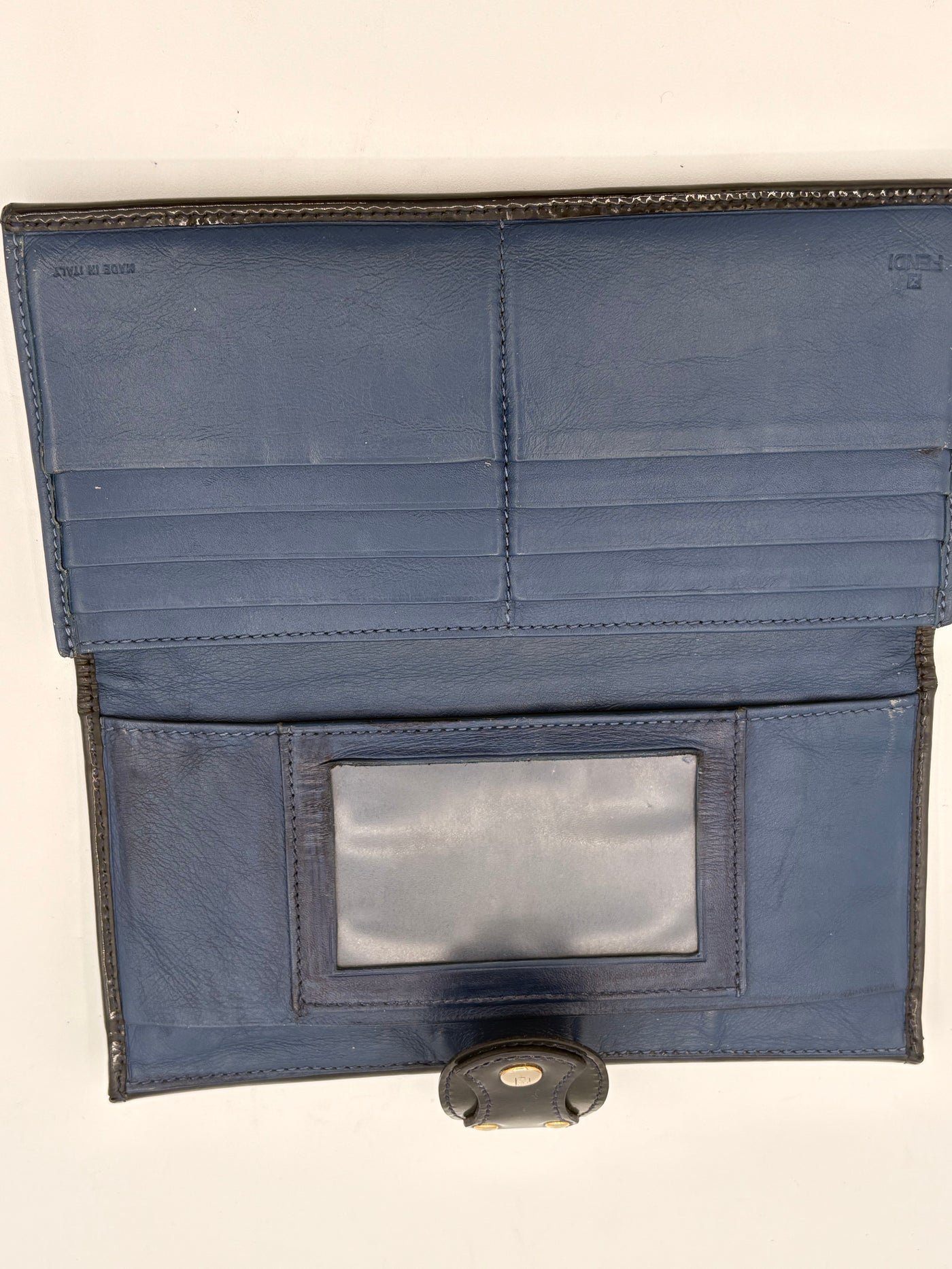 Fendi Zucca Long canvas and leather wallet