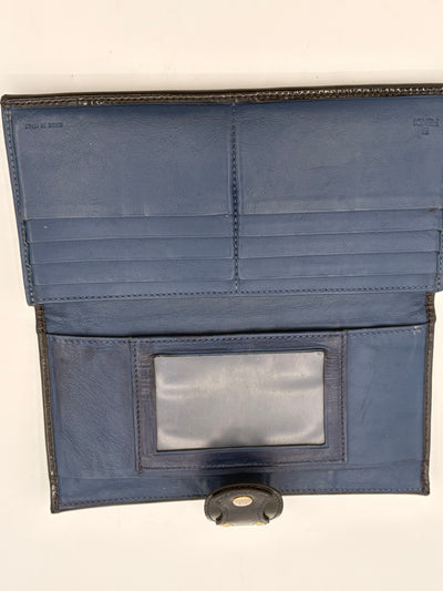 Fendi Zucca Long canvas and leather wallet