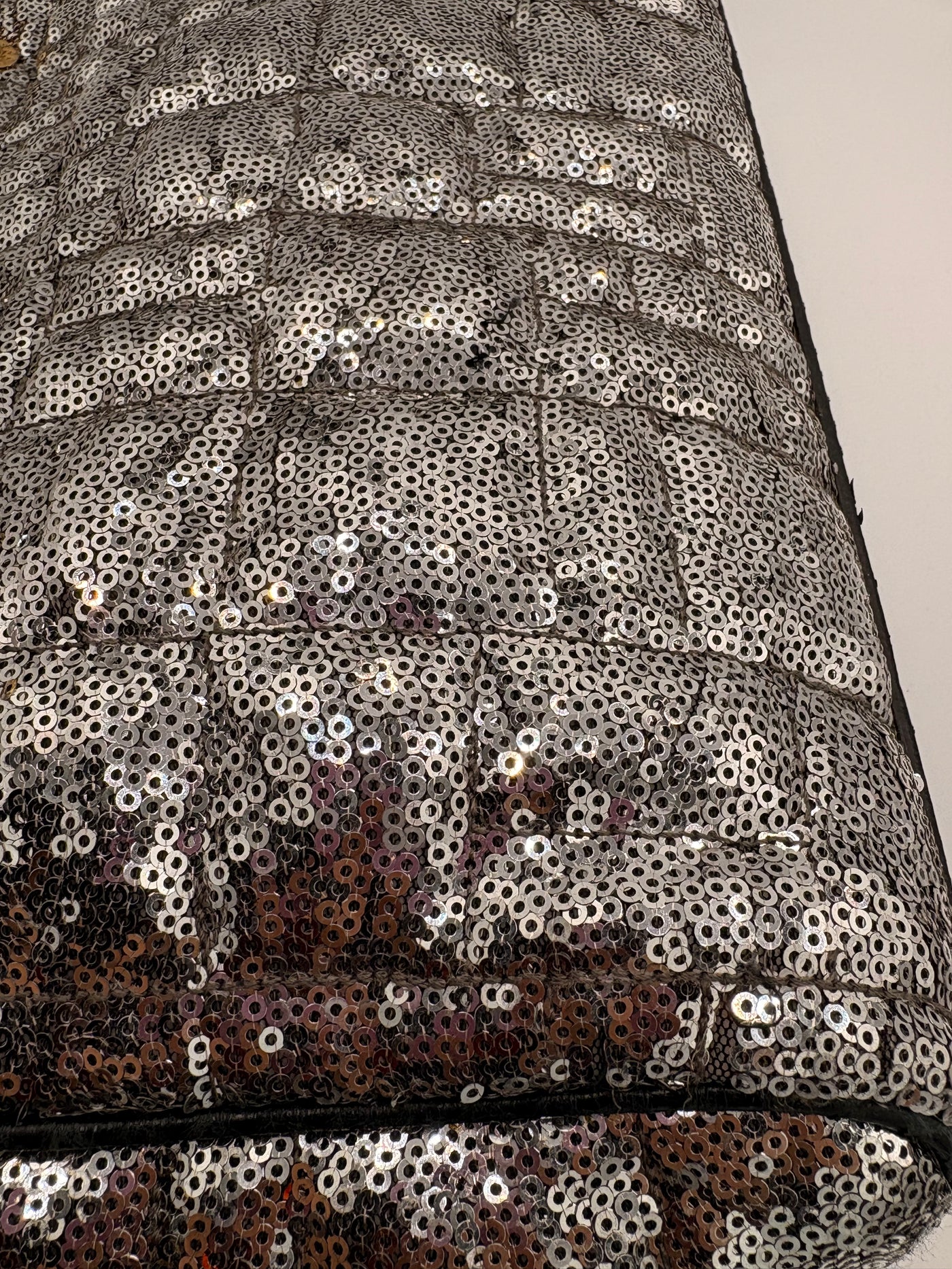 Dolce & Gabbana Miss Charles Shoulder Bag – Silver Sequined Leather