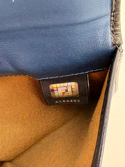 Fendi Zucca Long canvas and leather wallet