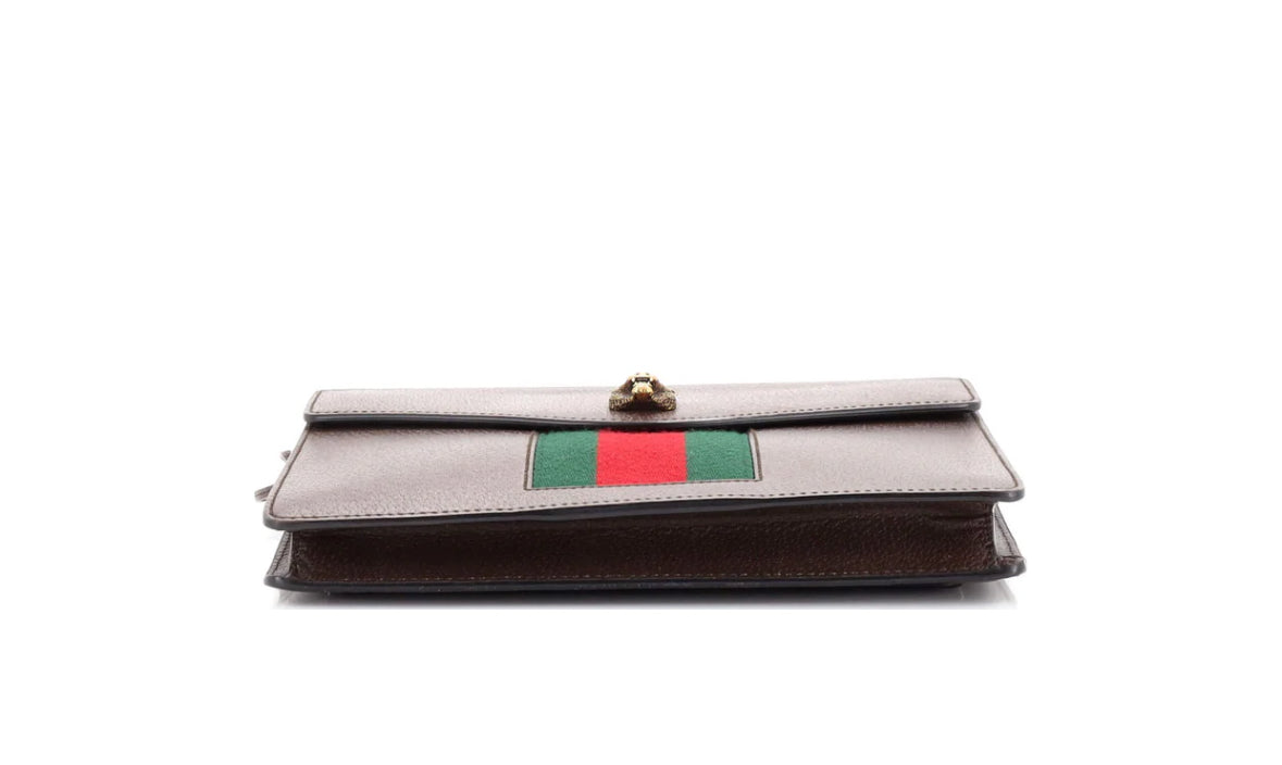 Gucci Animalier Web Chain Shoulder Bag Leather Small