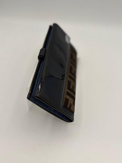 Fendi Zucca Long canvas and leather wallet