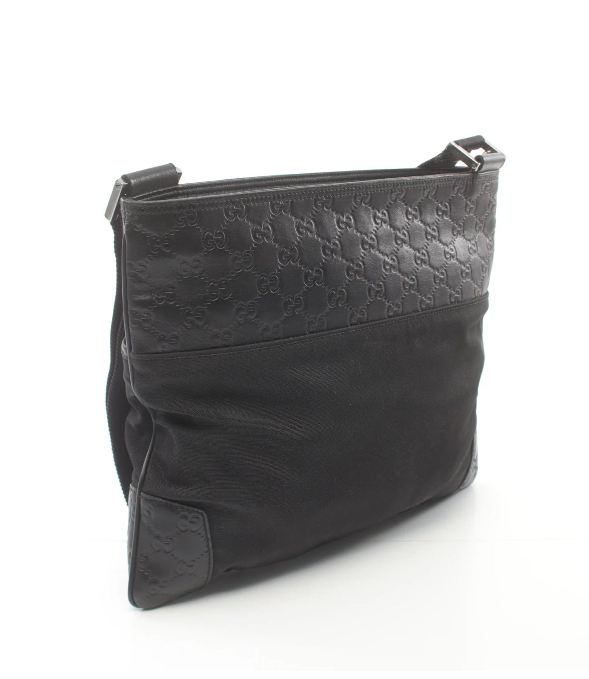 Gucci Black Leather and Nylon Crossbody bag