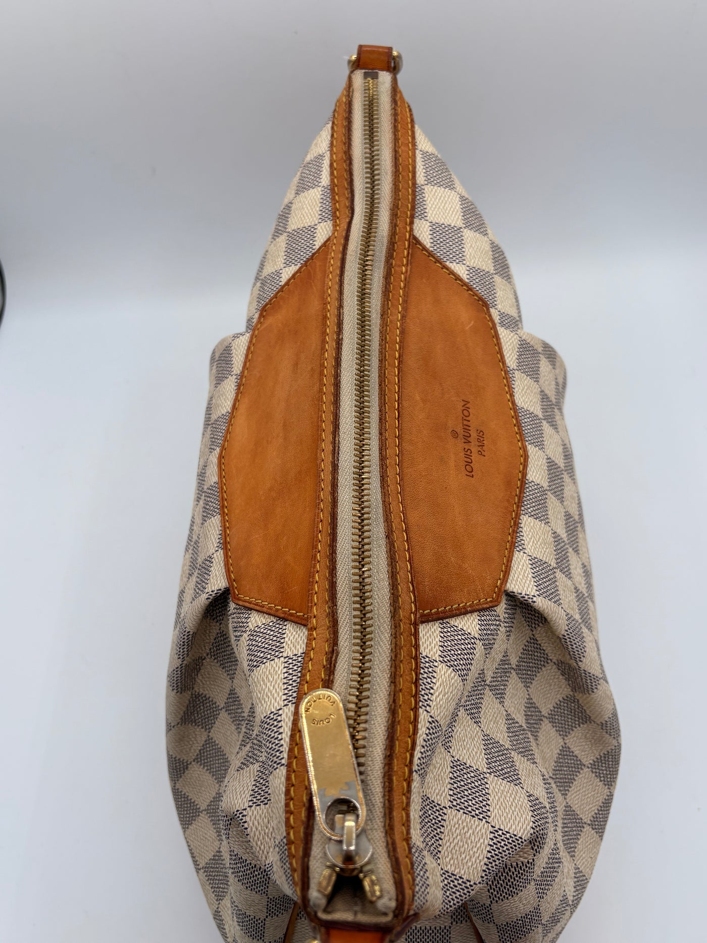 Louis Vuitton Siracusa MM Damier Azur Handbag with Dustbag