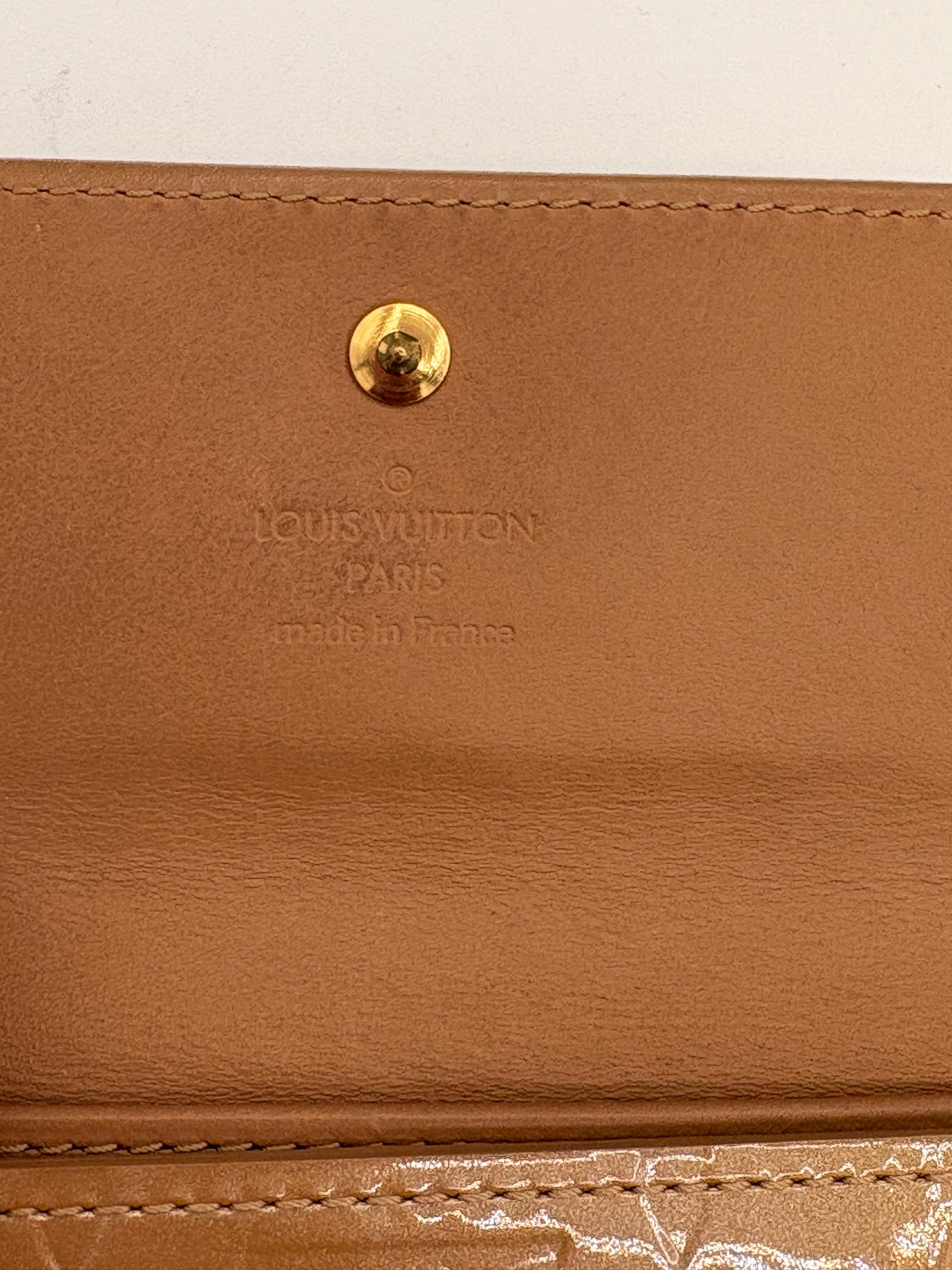 Louis Vuitton Yellow Vernis Compact Snap Wallet