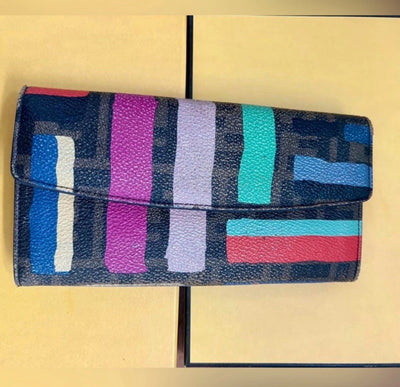 Fendi Multicolor Zucca Coated Canvas Wallet