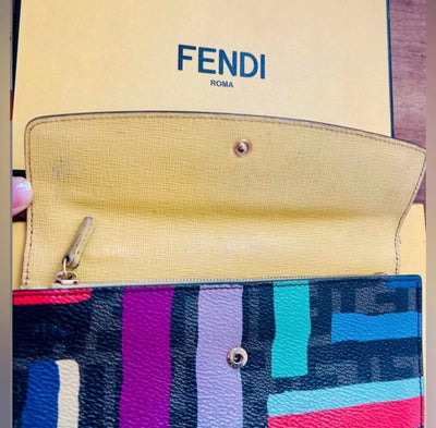 Fendi Multicolor Zucca Coated Canvas Wallet