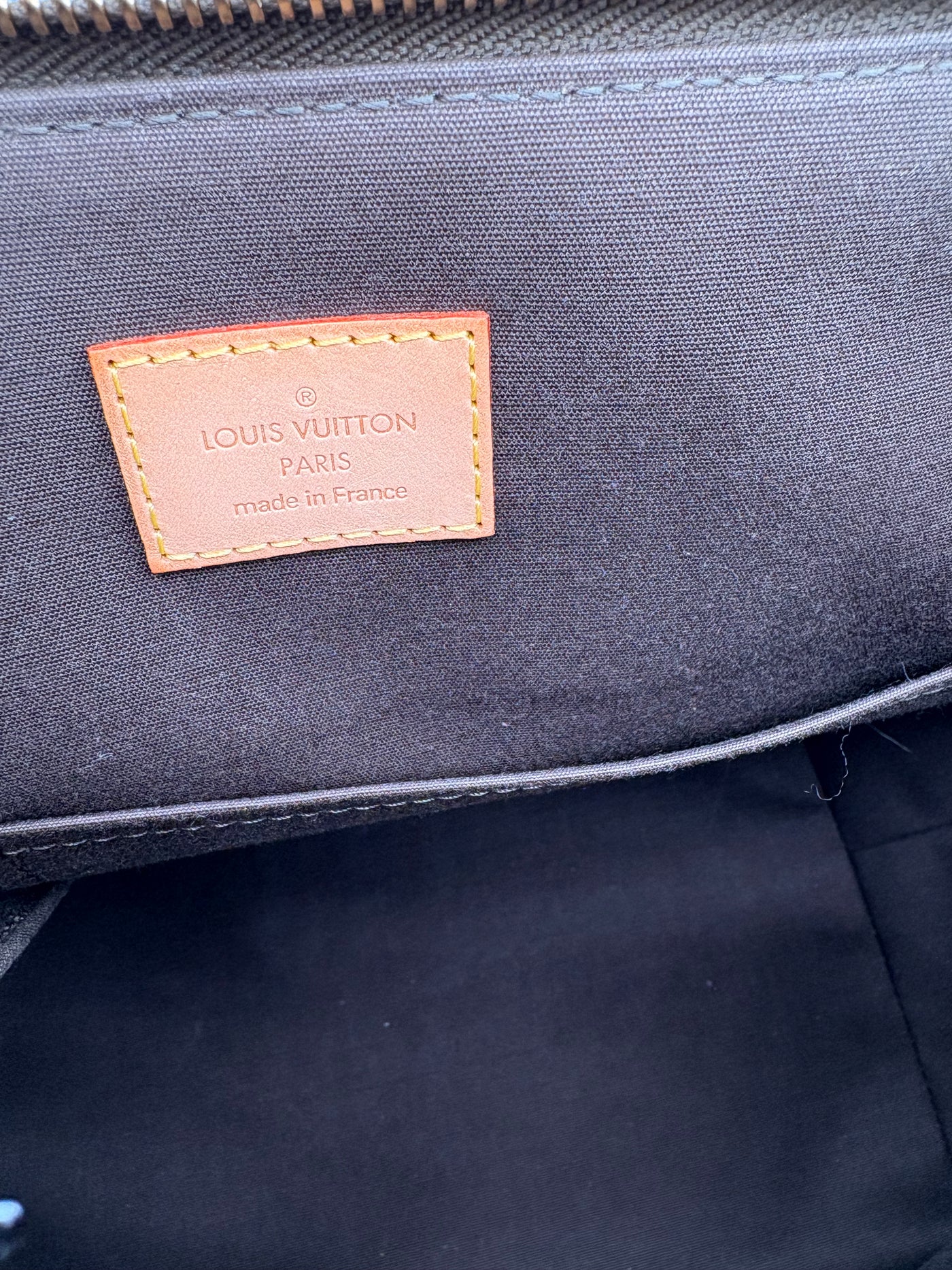 Louis Vuitton Vernis Monogram Tote Bag - Olive-Brown Patent Leather with Gold Hardware
