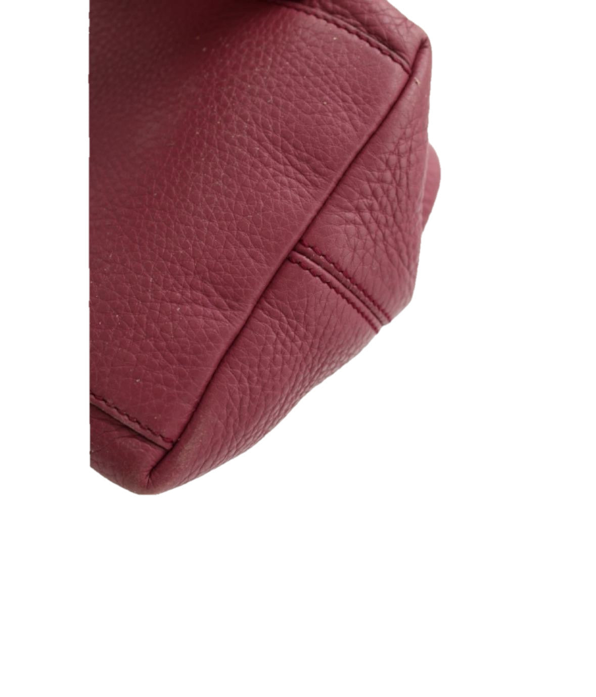GUCCI Pebbled Calfskin Medium Soho Chain Shoulder Bag in Peonia Flower