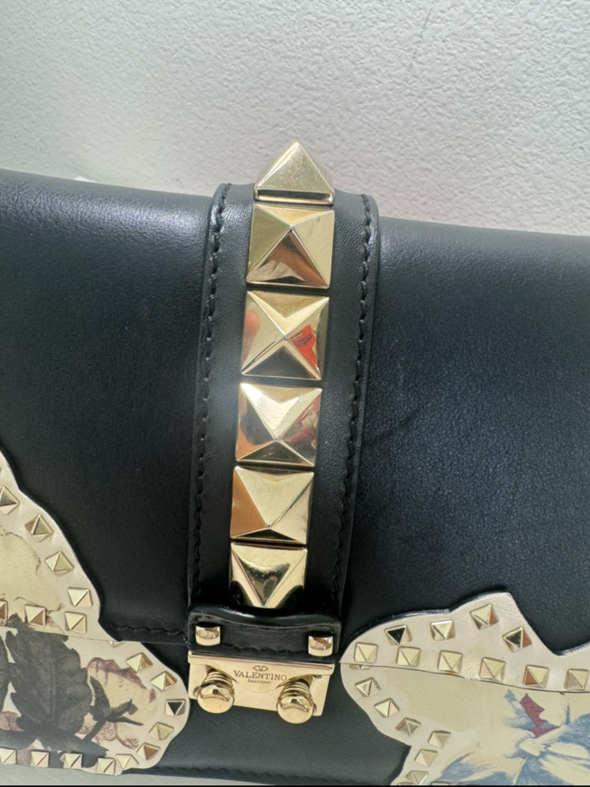 Valentino Glam Lock Small Kimono 1997 Print Shoulder Bag – Preowned