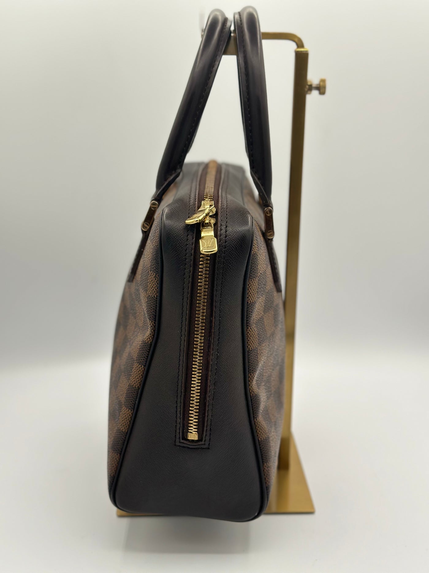 Discontinued Louis Vuitton Brera Bag - Timeless Elegance in Damier Ebene