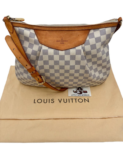 Louis Vuitton Siracusa MM Damier Azur Handbag with Dustbag
