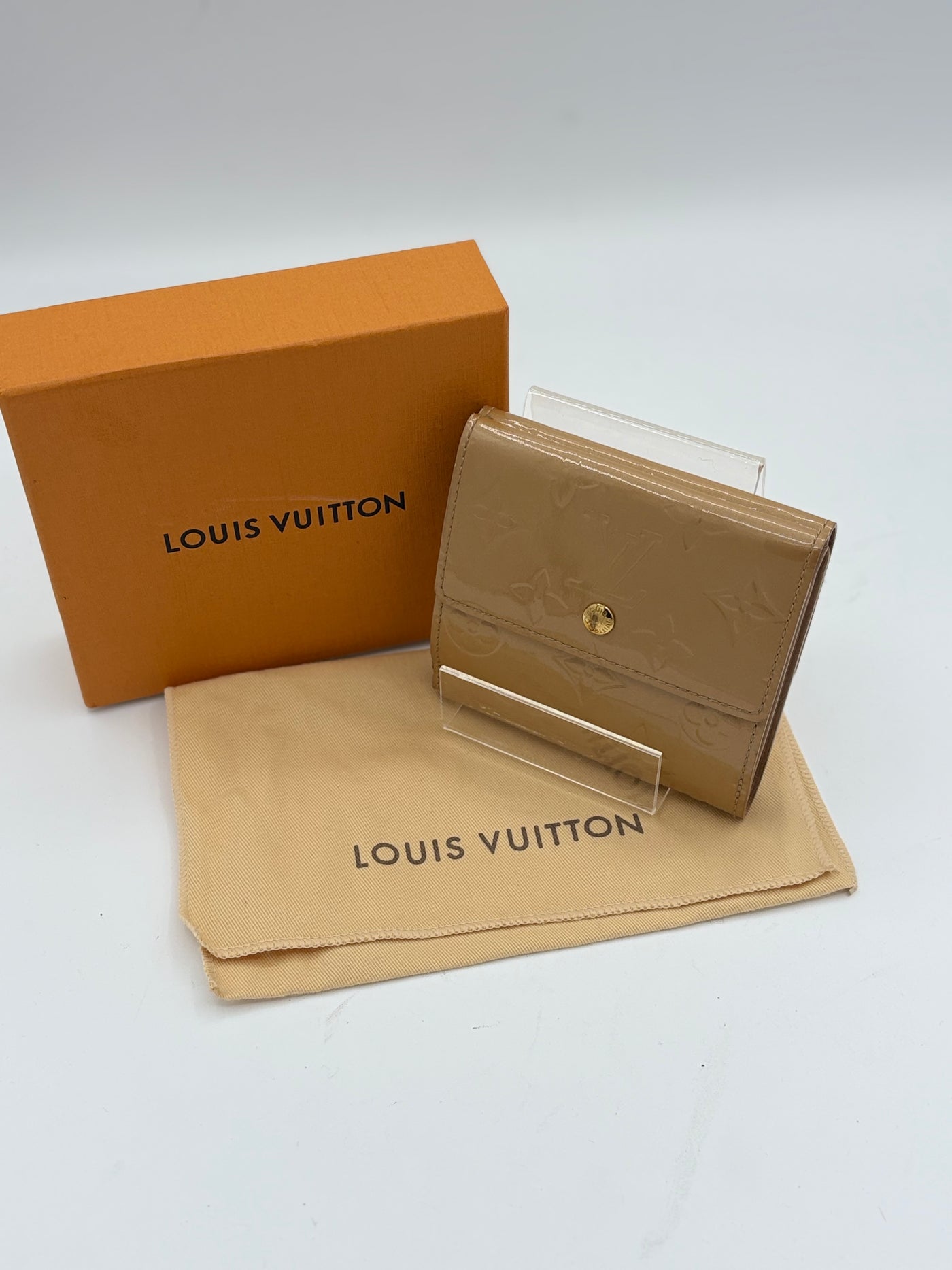Louis Vuitton Yellow Vernis Compact Snap Wallet