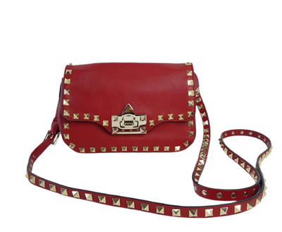 Valentino Garavani Red Leather Crossbody Bag