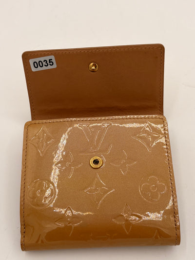 Louis Vuitton Yellow Vernis Compact Snap Wallet