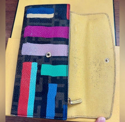 Fendi Multicolor Zucca Coated Canvas Wallet