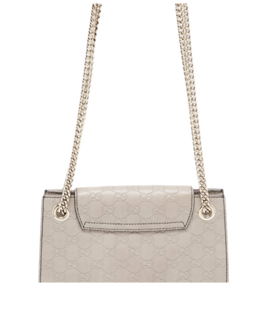 Gucci Emily Chain Flap Shoulder Bag Guccissima Leather Medium