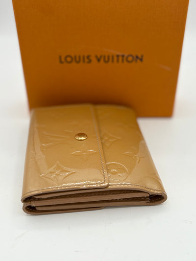 Louis Vuitton Yellow Vernis Compact Snap Wallet
