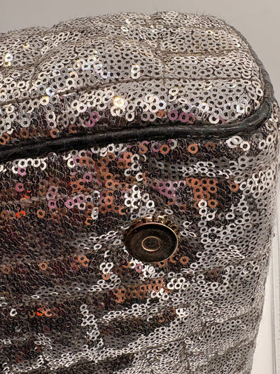 Dolce & Gabbana Miss Charles Shoulder Bag – Silver Sequined Leather