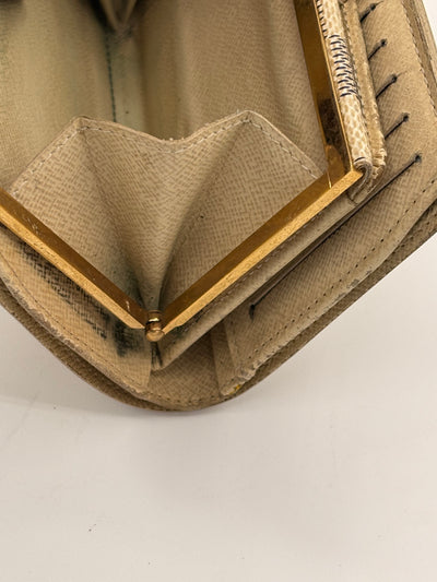 Louis Vuitton Damier Azur Compact Kiss Lock Wallet