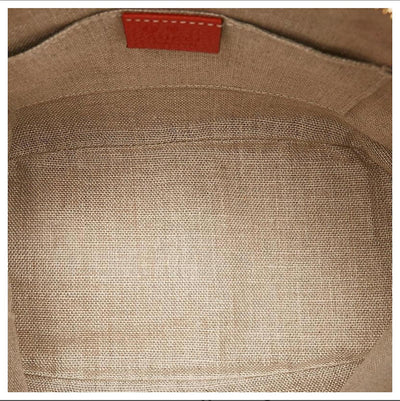 Gucci Orange Leather GG Charm Dome Two Way Satchel Bag