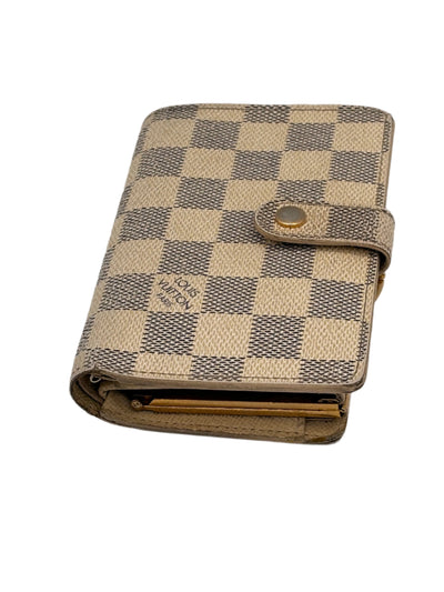 Louis Vuitton Damier Azur Compact Kiss Lock Wallet