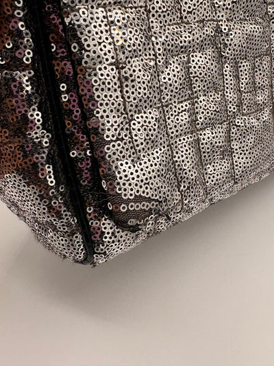 Dolce & Gabbana Miss Charles Shoulder Bag – Silver Sequined Leather