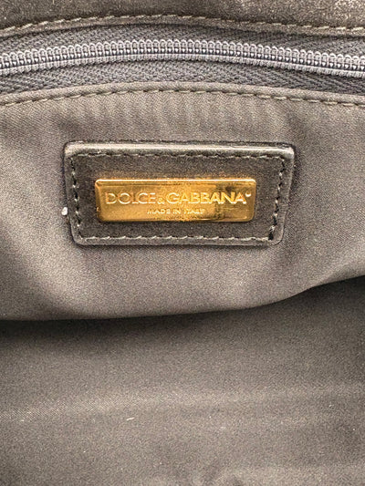 Dolce & Gabbana Miss Charles Shoulder Bag – Silver Sequined Leather