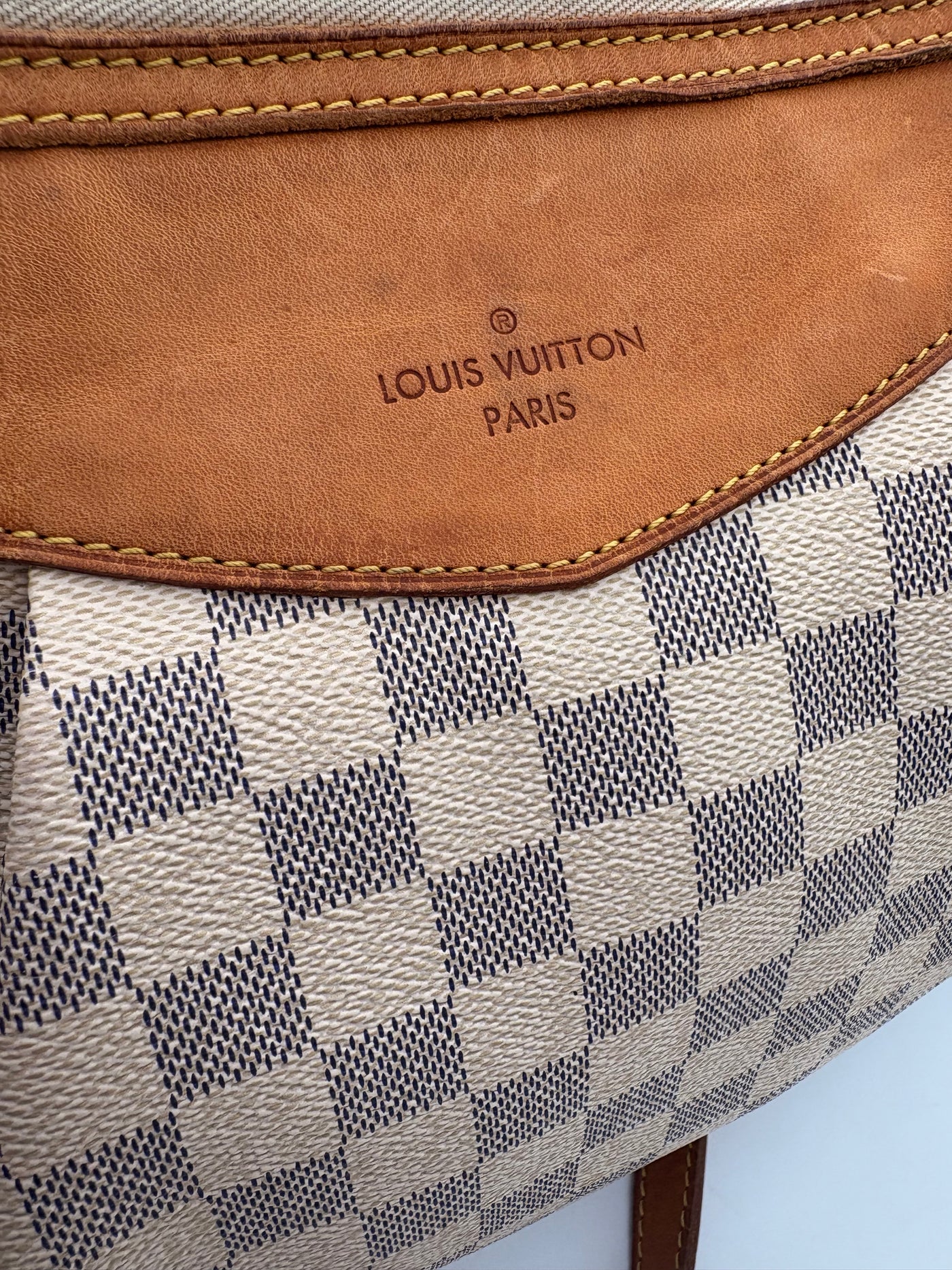 Louis Vuitton Siracusa MM Damier Azur Handbag with Dustbag