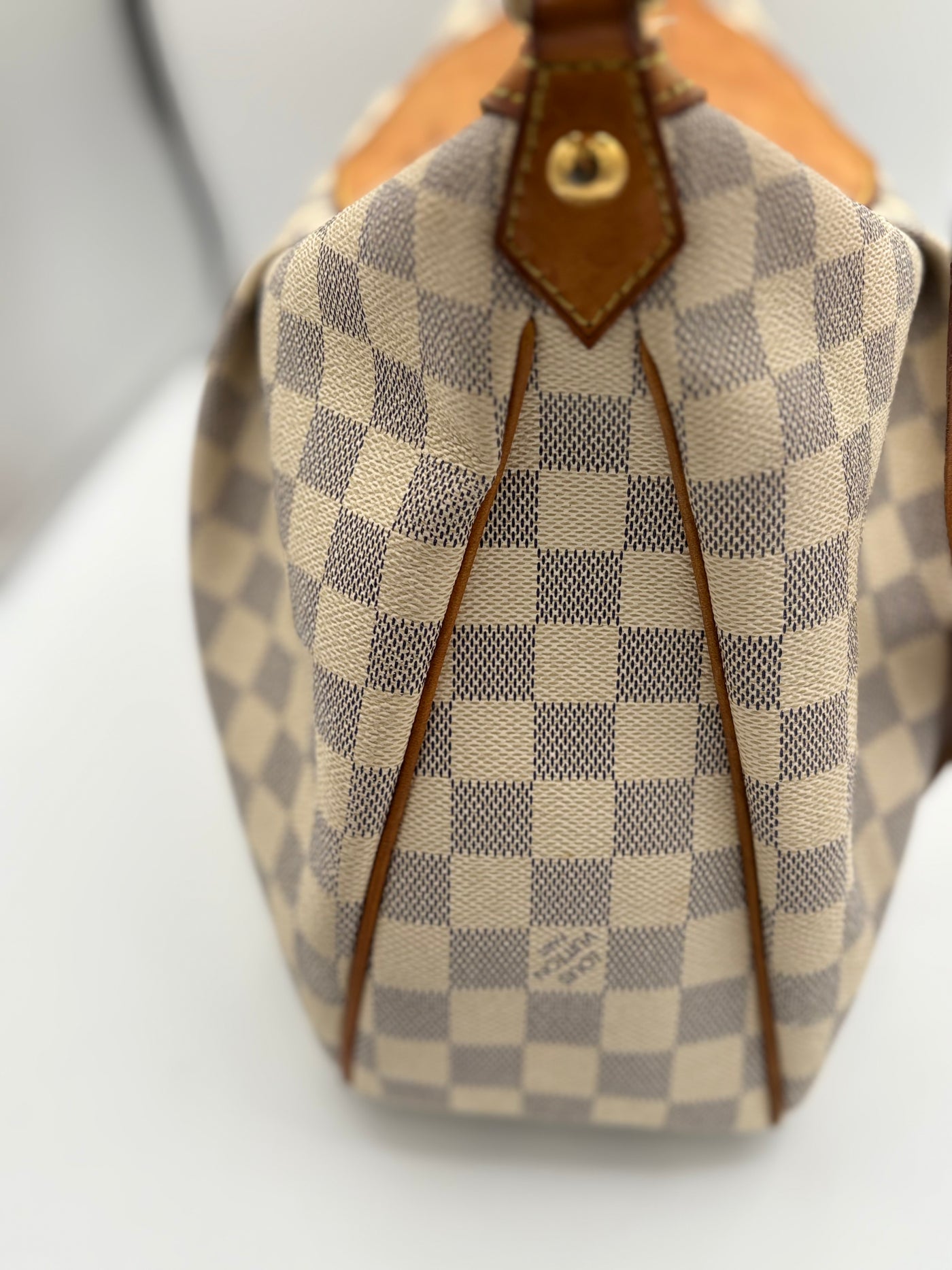 Louis Vuitton Siracusa MM Damier Azur Handbag with Dustbag