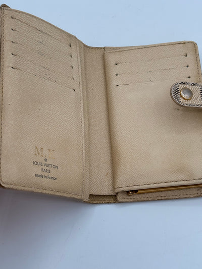 Louis Vuitton Damier Azur Compact Kiss Lock Wallet