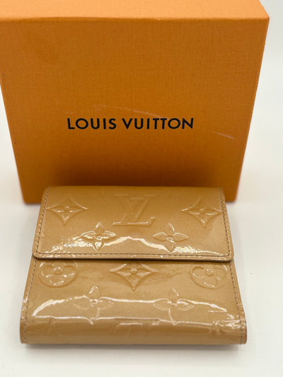Louis Vuitton Yellow Vernis Compact Snap Wallet