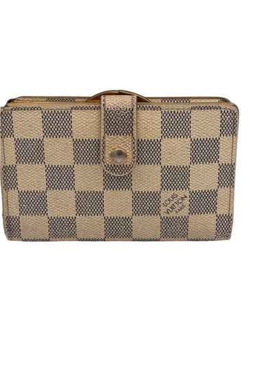 Louis Vuitton Damier Azur Compact Kiss Lock Wallet