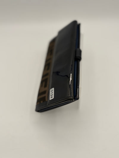 Fendi Zucca Long canvas and leather wallet