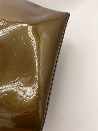 Louis Vuitton Vernis Monogram Tote Bag - Olive-Brown Patent Leather with Gold Hardware