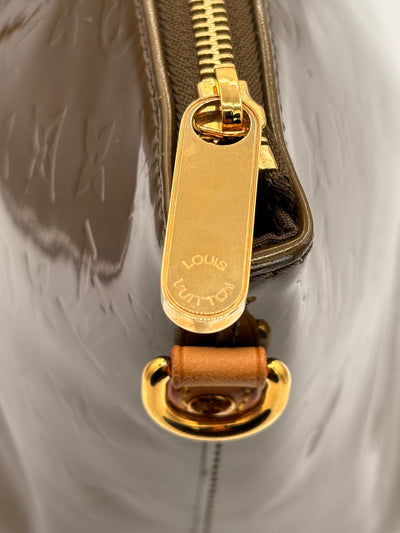 Louis Vuitton Vernis Monogram Tote Bag - Olive-Brown Patent Leather with Gold Hardware
