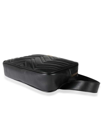 Calfskin Matelasse Unisex GG Marmont Belt Bag 80 32 Black
