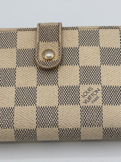 Louis Vuitton Damier Azur Compact Kiss Lock Wallet